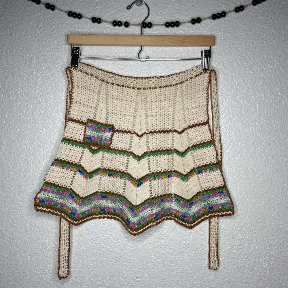 Vintage Handmade Crochet Apron